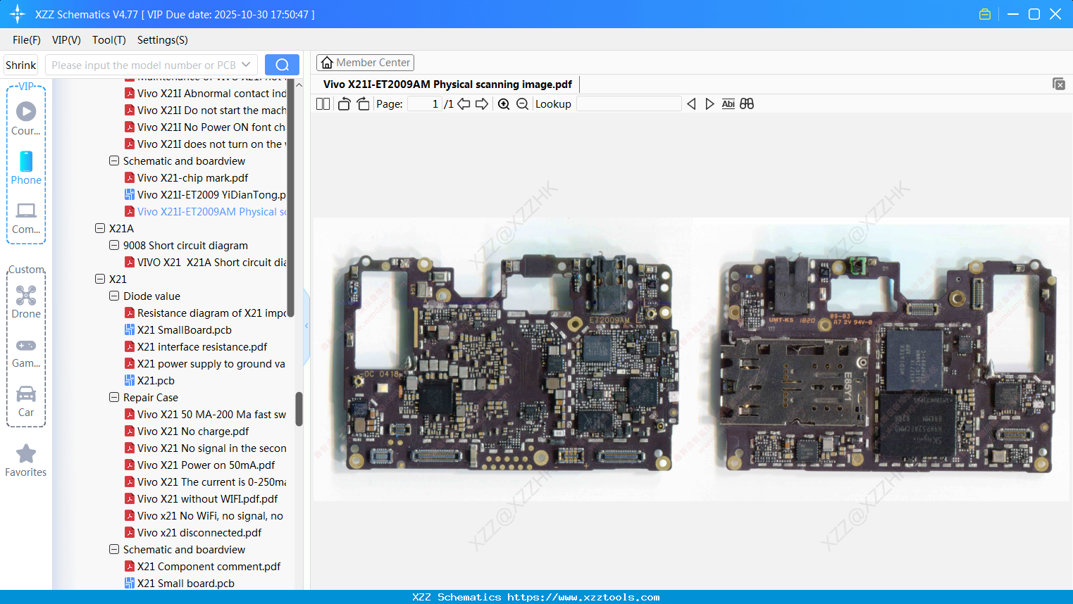 Vivo X21I-ET2009AM Physical Scanning Image